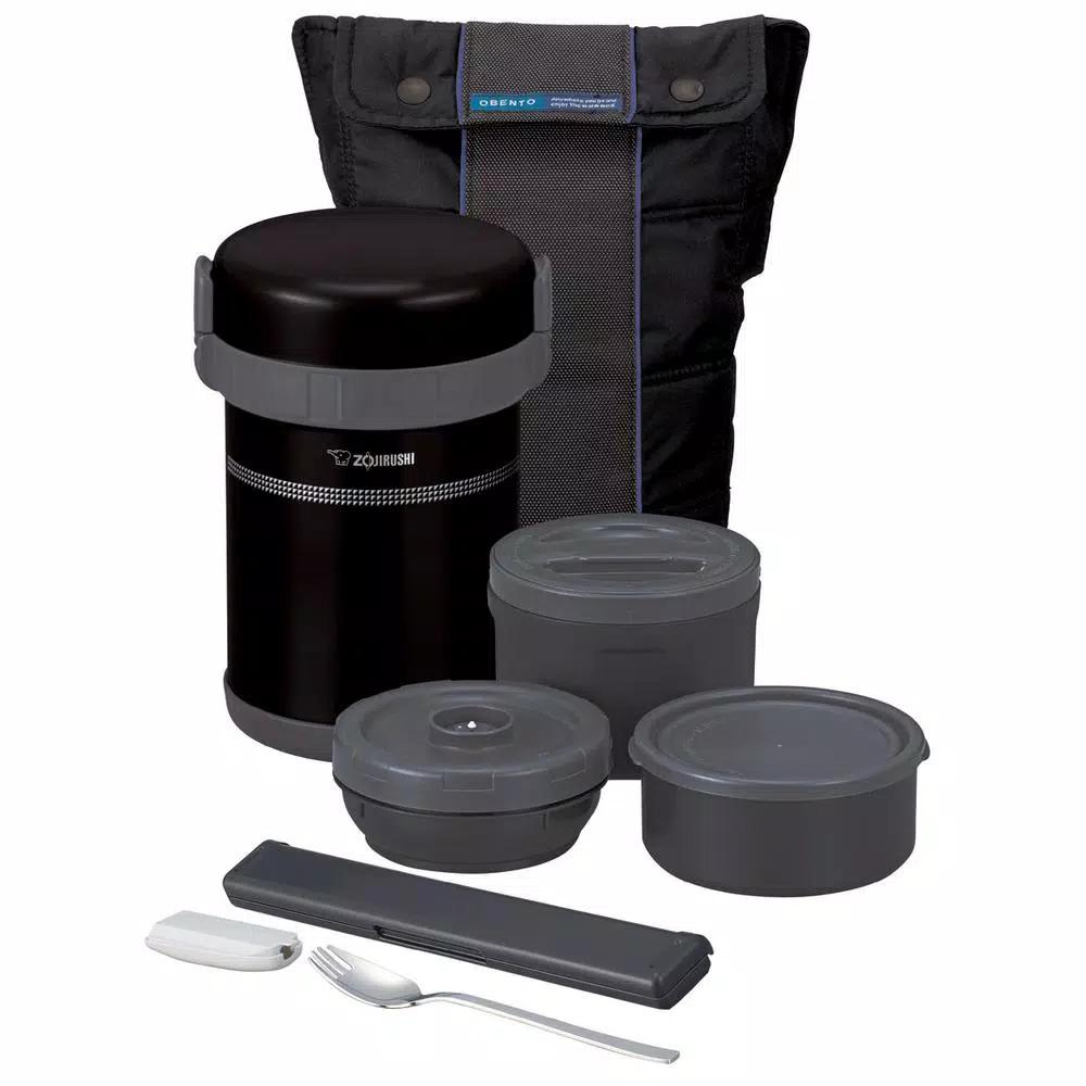 Zojirushi Classic Bento Stainless Steel Insulated Lunch Jar with 12-Piece Set