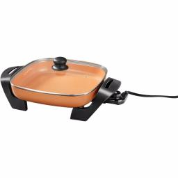 Starfrit Eco Copper Electric Skillet, 144 sq. in. Nonstick Ceramic Coating, 1200W thumbnail 1