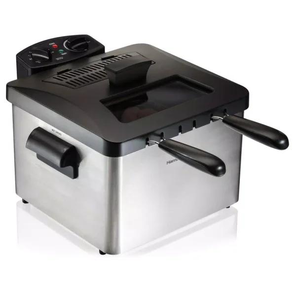 Hamilton Beach Professional-Style 3-Basket Deep Fryer, 1800W, 3-Quart Stainless Steel
