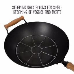 Honey-Can-Do Joyce Chen 10-Piece Carbon Steel Non-Stick Wok Set with Bamboo Accessories thumbnail 7
