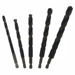 Drill America Killer Force High Speed Steel Drill Bit Set, 5-Piece Hex Shank thumbnail 1