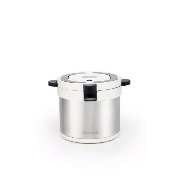 Tayama TXM-70XL 7 Qt. Stainless Steel Thermal Cooker and Slow Cooker, White
