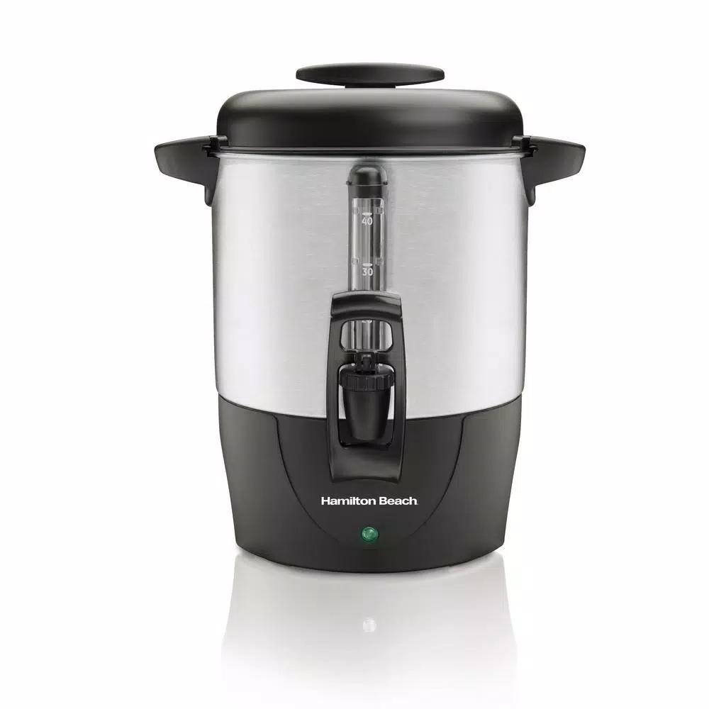 Hamilton Beach 40-Cup Stainless Steel Coffee Urn, Electric Server with Dual Heaters