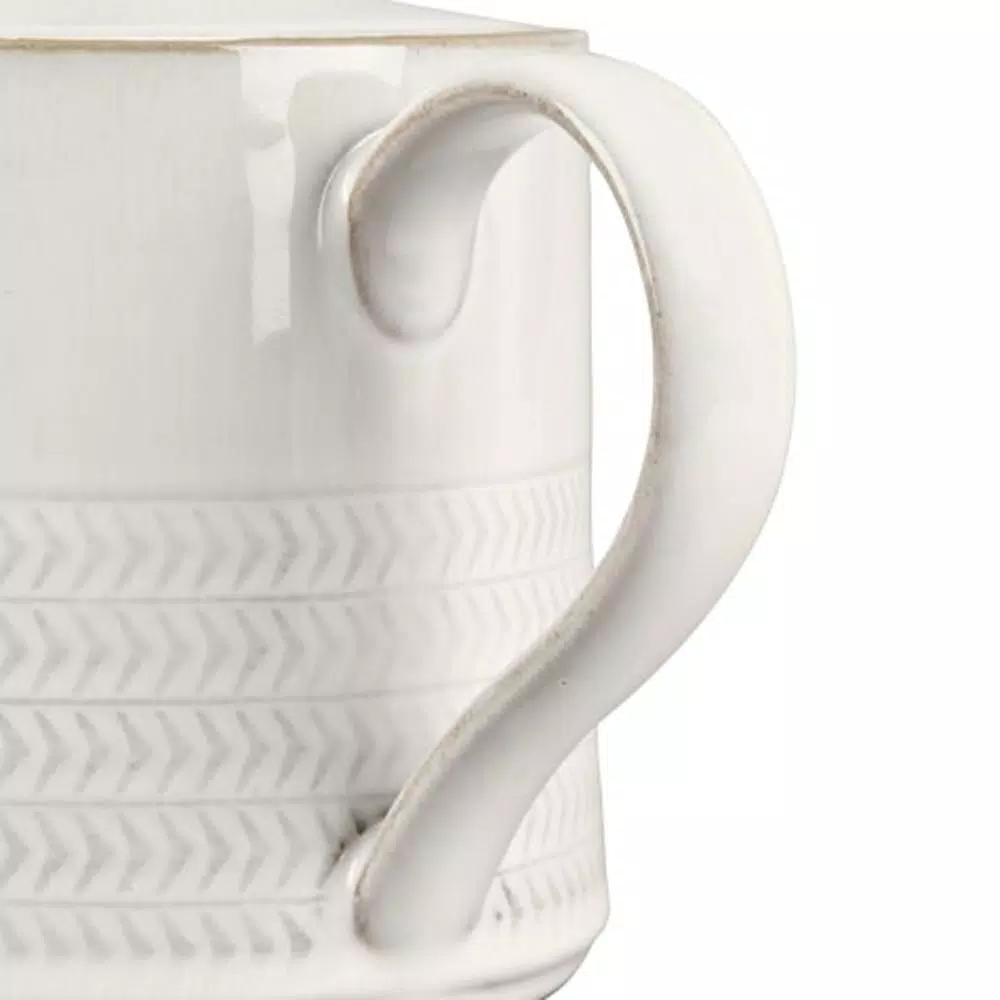Denby Natural Canvas Textured Stoneware Teapot, White