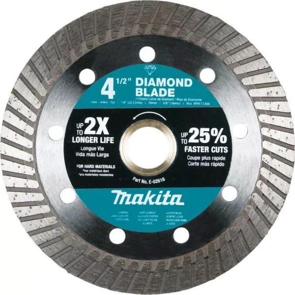 Makita 4-1/2 in. Turbo Diamond Blade for Hard Materials