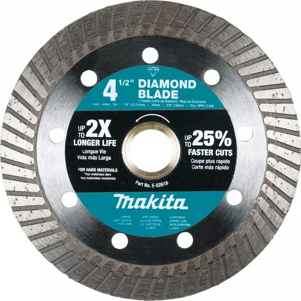 Makita 4-1/2 in. Turbo Diamond Blade for Hard Materials