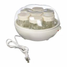 Euro Cuisine 1.31 Qt. Automatic Yogurt Maker with 7 Glass Jars and Built-In Timer, White thumbnail 2