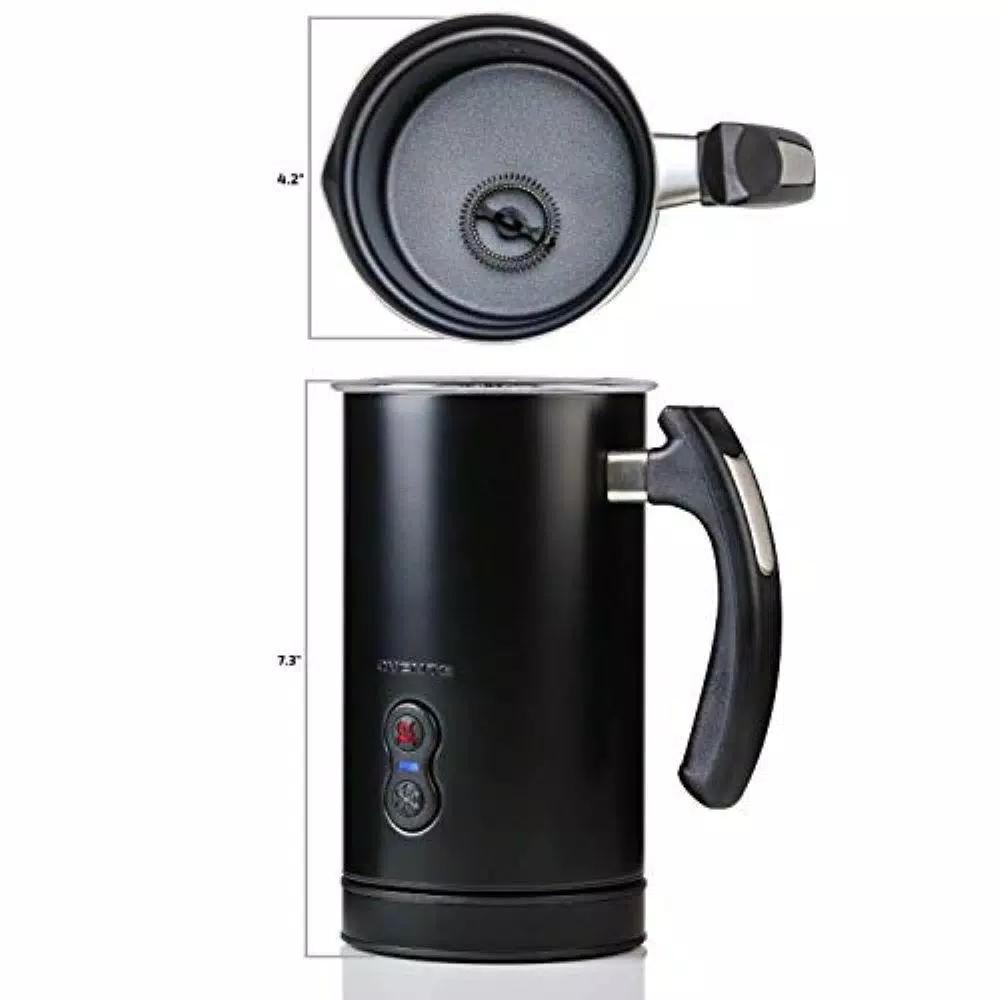 Oventes FR3608 Deluxe Electric Milk Frother and Steamer, 8 oz, Black