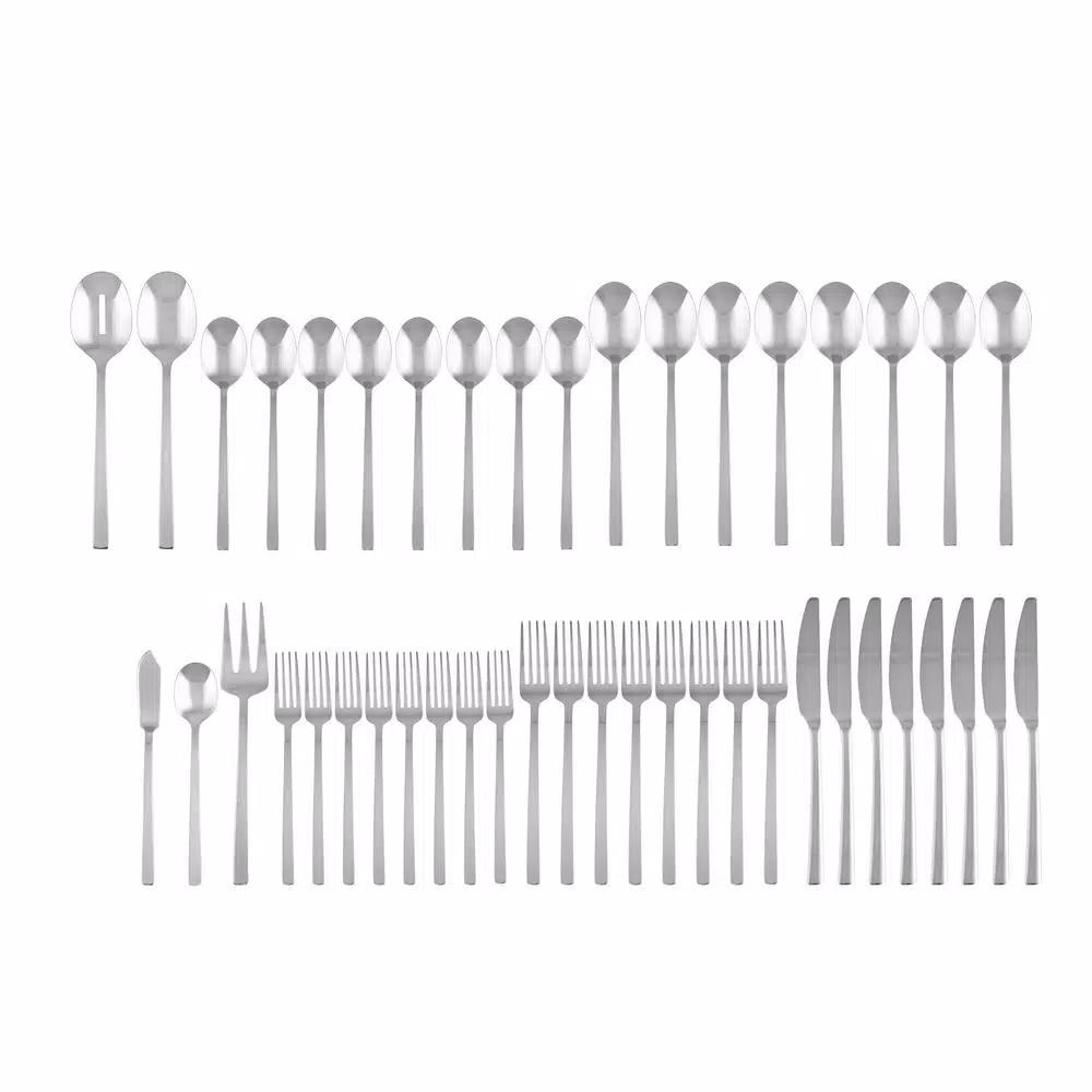 Cambridge Silversmiths Beacon Mirror 45-Piece Flatware Set, Service for 8, 18/0 Stainless Steel