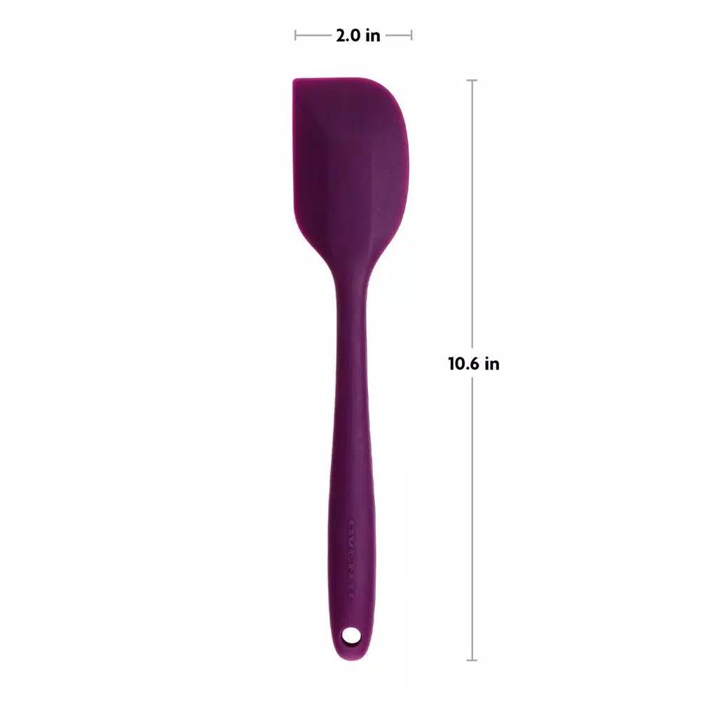Ovente Premium Silicone Spatula with Stainless Steel Core, Heat-Resistant 500°F, Purple