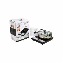Tayama 1500W Single Burner 8 in. Black Induction Hot Plate with Shabu Cooking Pot thumbnail 7