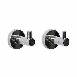 Italia Venezia 2-Piece Polished Chrome Bathroom Hardware Set thumbnail 1