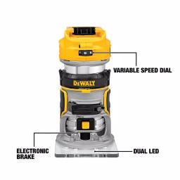 DEWALT 20V MAX XR Brushless Compact Reciprocating Saw and Compact Router Combo Kit (Tool-Only) thumbnail 4