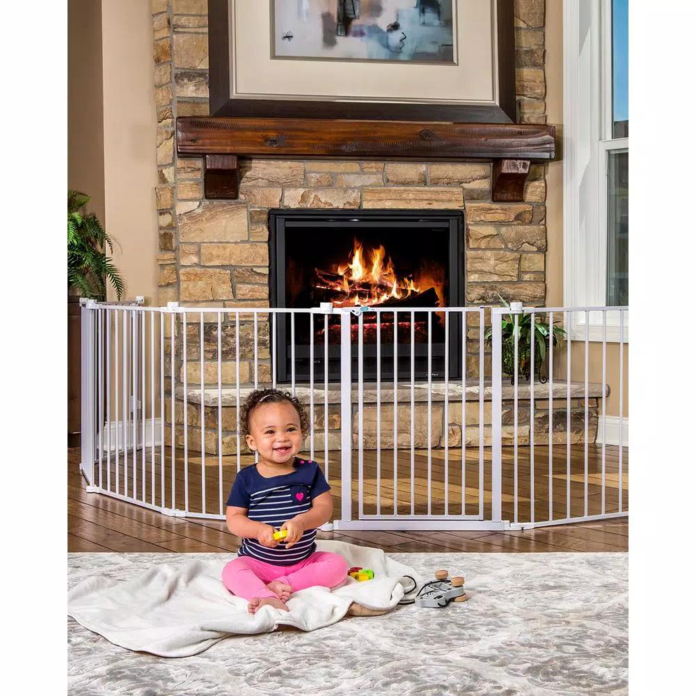 Regalo 28" 4-in-1 Configurable Metal Safety Gate and Play Yard, Super Wide Hardware Mount