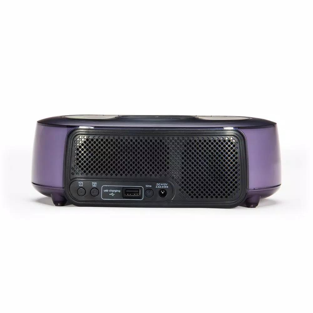 iHome TIMEBOOST GLOW Color Changing Bluetooth Alarm Clock Speaker with Qi Wireless Charging