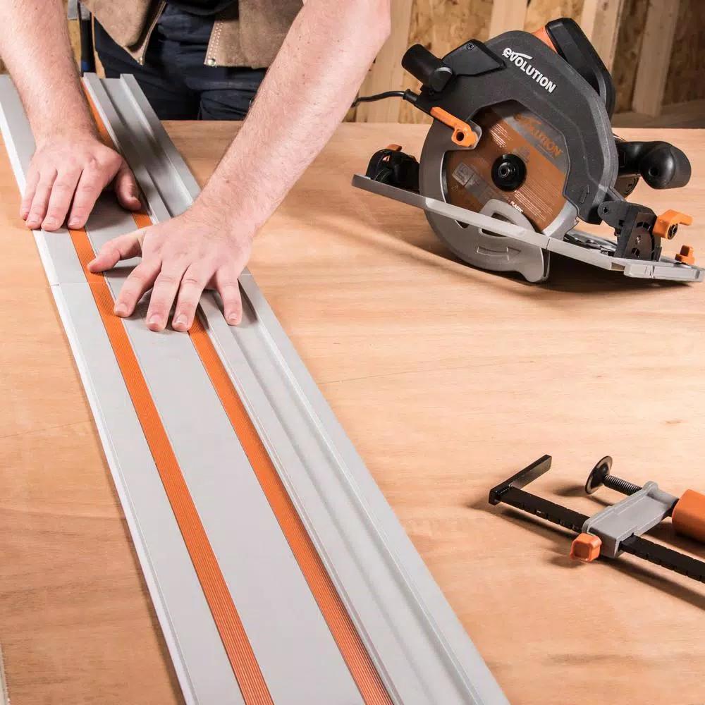 Evolution Power Tools Evolution ST1400 55 in. Circular Saw Track with Clamps and Carry Bag