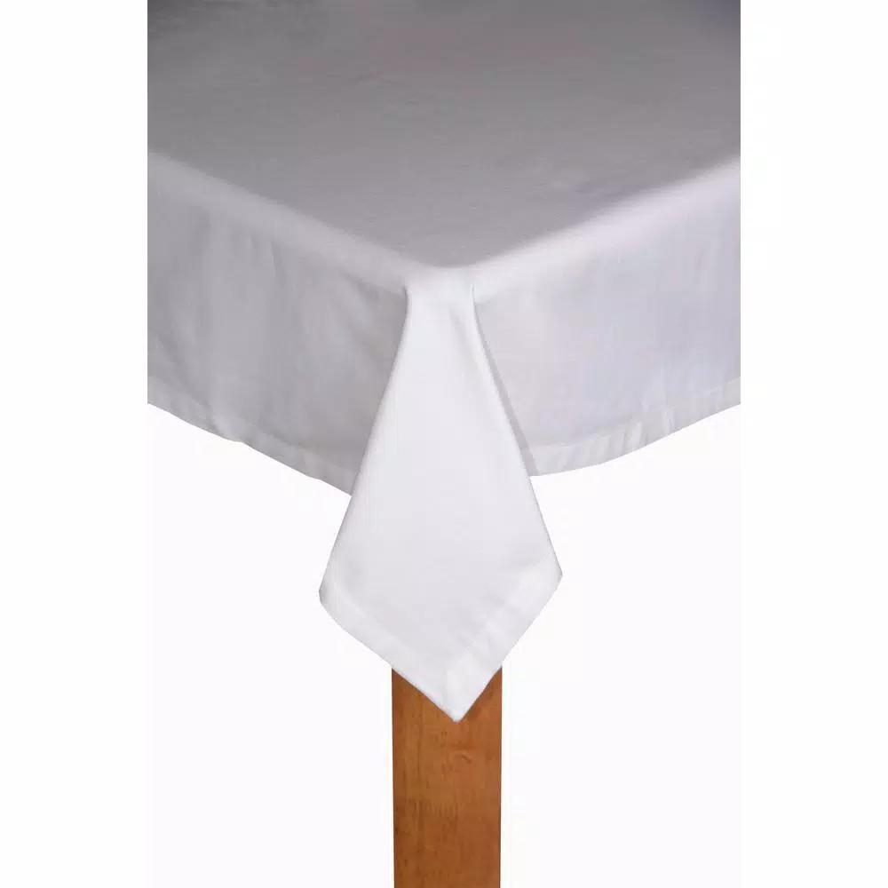 Lintex Butler Service Hotel Collection 100% Cotton Tablecloth, White, 70 x 126 in.