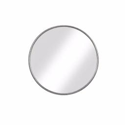 Martin Svensson Home 30 in. Round Modern Accent Mirror with Slim Pewter Metal Frame thumbnail 1