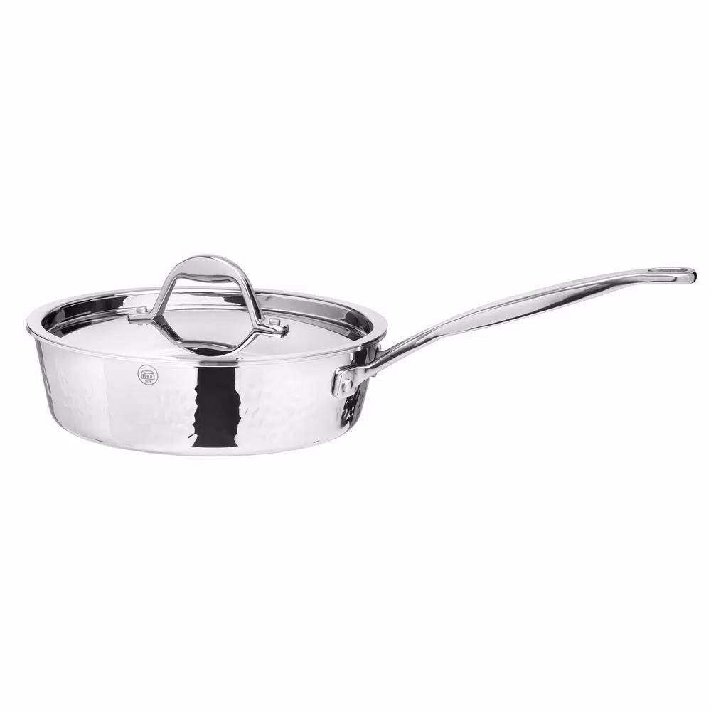 1829 Carl Schmidt Sohn STERN 1.6 qt. Hammered Stainless Steel Saute Pan with Lid