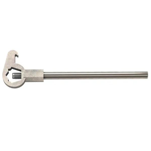 Bon Tool Adjustable Fire Hydrant Wrench, 12 in. Heavy-Duty Iron Tool for 1-3/4 in. Pentagon Nuts