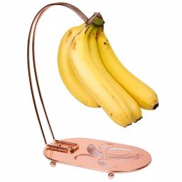 Creative Home Copper Plated Metal Banana Hanger & Fruit Organizer - Elegant Kitchen Decor thumbnail 3