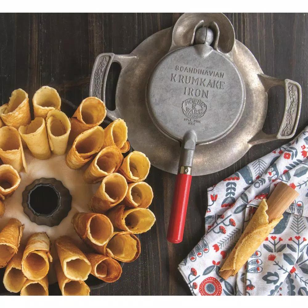 Nordic Ware Norwegian Krumkake and Pizzelle Iron - Dual Pattern Cookie Maker