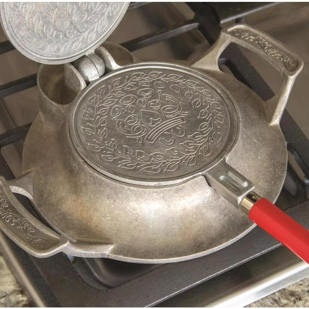 Nordic Ware Norwegian Krumkake and Pizzelle Iron - Dual Pattern Cookie Maker