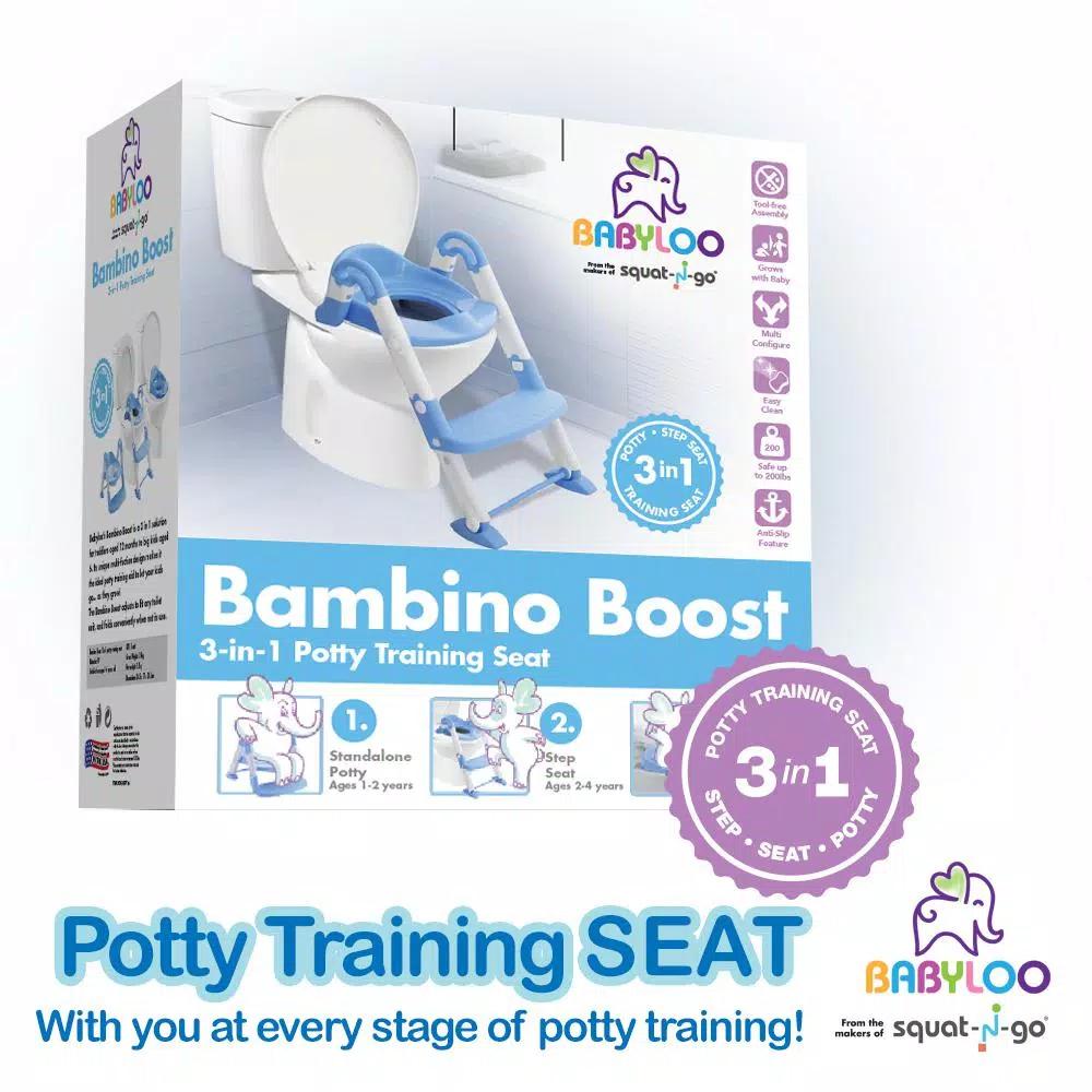 Babyloo Bambino 3-in-1 Convertible Toddler Potty Trainer and Step Stool - Blue