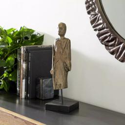LITTON LANE Hand-Carved Natural Albizzia Wood Buddha Sculpture, 18 in. Tall thumbnail 1