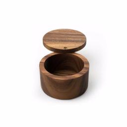 Ironwood Handcrafted Acacia Wood Salt Cellar with Swivel Lid thumbnail 2