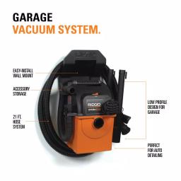 RIDGID 5 Gal. Stor-N-Go 5.0 Peak HP Wet/Dry Shop Vacuum with Wall Mount and Premium Car Cleaning Kit thumbnail 3