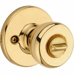 Kwikset Tylo Polished Brass Keyed Entry Door Knob thumbnail 2