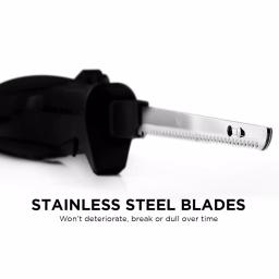Ovente 17.5 in. Stainless Steel Electric Kitchen Knife with Sheath and Safety Button thumbnail 3