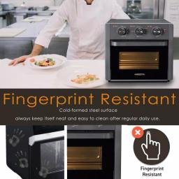 Boyel Living 19 Qt. Air Fryer Toaster Oven with Air Fry, Roast, Toast, Broil, Bake Functions - Sandy Grey thumbnail 7