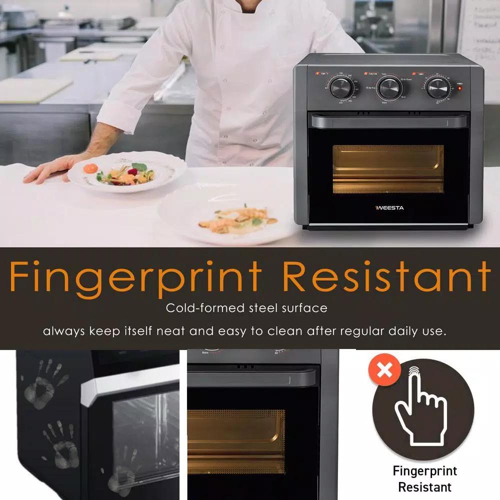 Boyel Living 19 Qt. Air Fryer Toaster Oven with Air Fry, Roast, Toast, Broil, Bake Functions - Sandy Grey