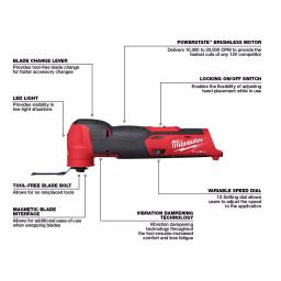 Milwaukee M12 FUEL 12V Brushless 4-in-1 Installation Drill Driver and Oscillating Multi-Tool Set (Tool-Only) thumbnail 6
