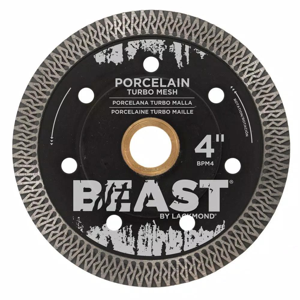 Beast Pro 4 in. Turbo Mesh Diamond Porcelain Tile Blade - Wet/Dry