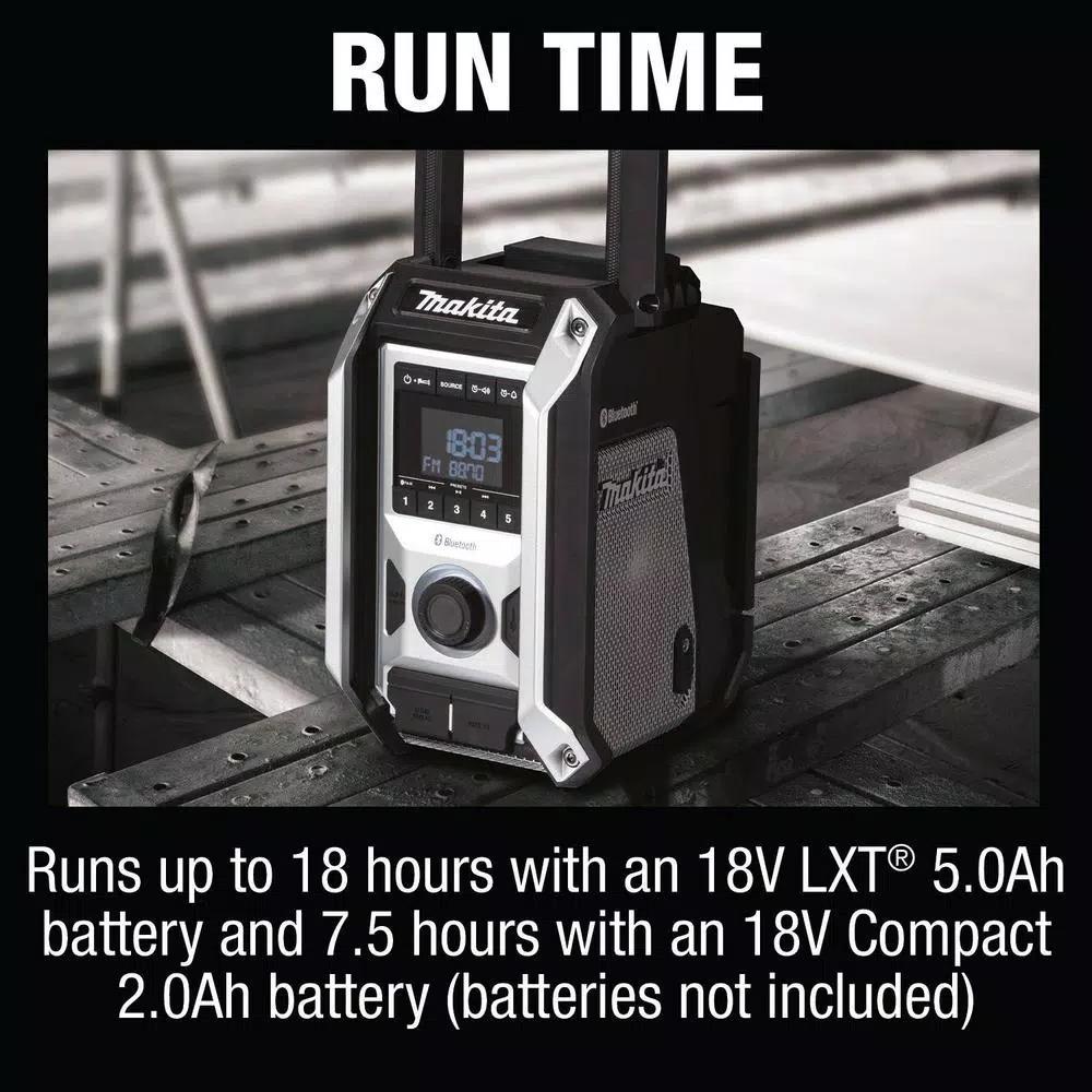 Makita XRM09B 18V LXT & 12V Max CXT Bluetooth Job Site Radio (Tool-Only)