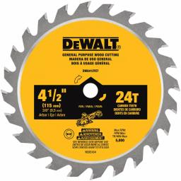 DEWALT Atomic 4-1/2 in. 24-Tooth Carbide Circular Saw Blade (5-Pack) thumbnail 2