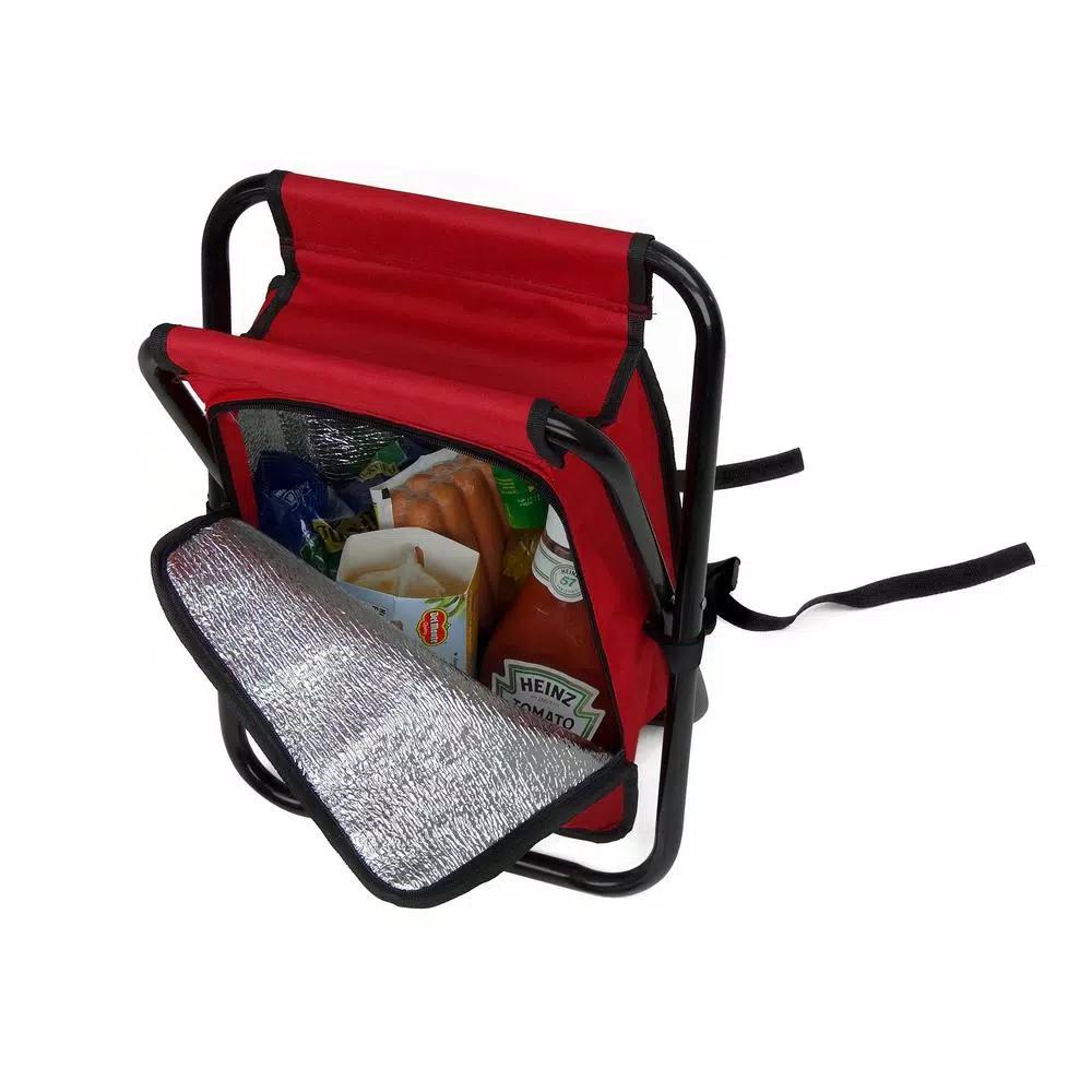 GigaTent 20-Can Collapsible Cooler Backpack with Folding Stool and Insulated Ice Bag