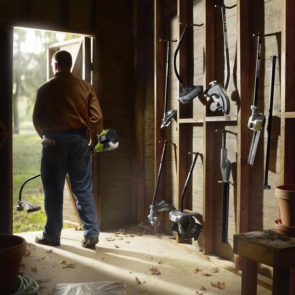 RYOBI 40V Lithium-Ion Expand-It Cordless Power Head with Edger Attachment, 4 Ah Battery and Charger Included