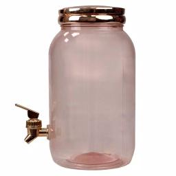 Unbranded 1 Gal. Plastic Beverage Dispenser with Spigot - Gold Beverage Serveware thumbnail 2
