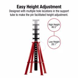 Sunex Tools 10-Ton High Height Pin Type Jack Stands, Pair thumbnail 4