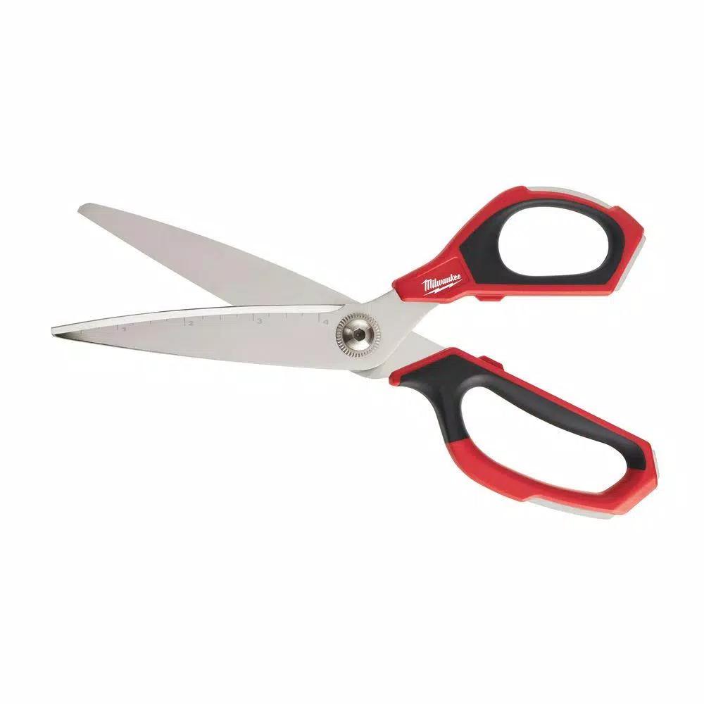 Milwaukee Jobsite Straight Scissors with 25 ft. Compact Tape Measure Set