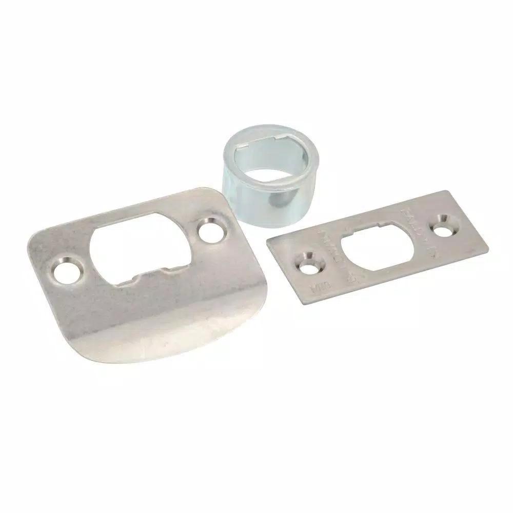 Baldwin Prestige Carnaby Satin Nickel Passage Door Knobs, 4-Pack