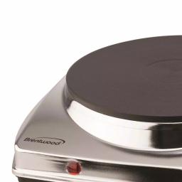 Brentwood Appliances TS-337 1000W Single Burner Electric Hot Plate, Silver thumbnail 4
