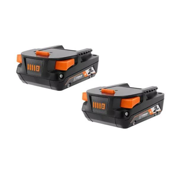 RIDGID 18V 2.0 Ah Compact Lithium-Ion Battery 2-Pack