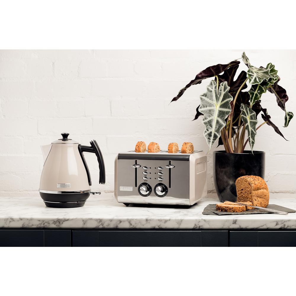 Haden Cotswold 1.7L 7-Cup Stainless Steel Electric Kettle with Auto Shut-Off, Putty Beige