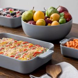 CorningWare 2 Qt. Square Stoneware Baker, 8 in. x 8 in., Ash Gray thumbnail 6