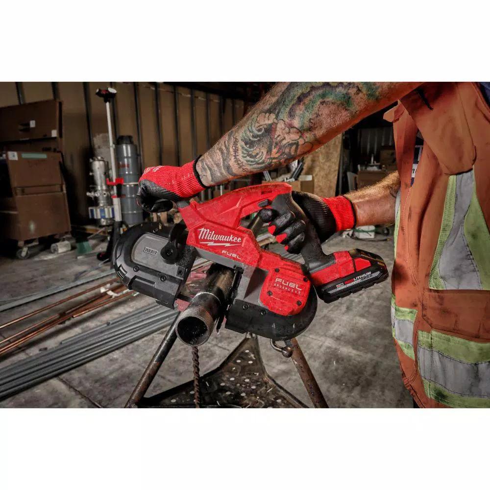 Milwaukee M18 FUEL 18V Brushless Cordless Compact Band Saw Kit with Two 3.0 Ah Batteries